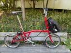 Rode Brompton vouwfiets M6L met extra accessoires, Ophalen, Zo goed als nieuw