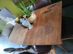 Vintage Uitschuifbare Teakhouten Eettafel, Huis en Inrichting, Tafels | Eettafels, Gebruikt, 100 tot 150 cm, Vintage, 50 tot 100 cm