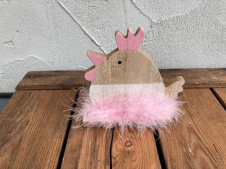 HOUT DECO PASEN 178 KIP EI KLEIN NIEUW, Diversen, Pasen, Nieuw, Ophalen of Verzenden