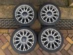 16" Fiat 500 Lounge sportvelgen met zomerbanden, Auto-onderdelen, Banden en Velgen, Ophalen, Gebruikt, 16 inch, Banden en Velgen