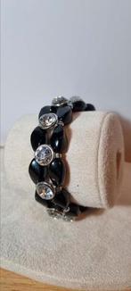 Mooie elastische armband, Sieraden, Tassen en Uiterlijk, Armbanden, Zwart, Kunststof of Plastic, Ophalen of Verzenden, Zo goed als nieuw