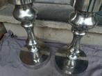 Aluminium of hout, kandelaars heel mooi, twee stuks, ook and, Ophalen, 25 tot 50 cm, Zo goed als nieuw, Metaal