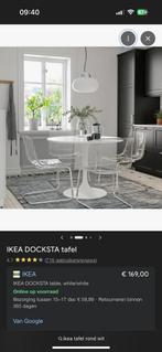 Ikea Tobias / Docksta eettafel + 3 eetkamer stoelen, Tuin en Terras, Ophalen of Verzenden, Zo goed als nieuw, Eettafel