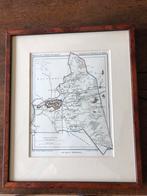 Antieke prent Bergen op Zoom, ingelijst, Antiek en Kunst, Kunst | Etsen en Gravures, Ophalen of Verzenden