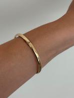 Eenvoud Amsterdam 14kt slavenarmband goud 4mm zilveren kern, Ophalen of Verzenden, Zo goed als nieuw, Goud, Goud