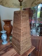 Birma Rieten Tafellamp, Overige materialen, Rattan, 50 tot 75 cm, Ophalen of Verzenden