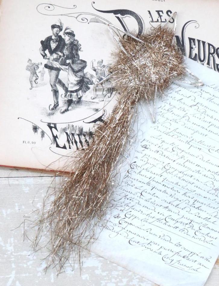 Oud tinsel “Ster van Behtlehem”, Antiek en Kunst, Antiek | Servies los, Ophalen of Verzenden