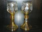 2 antieke Duitse gegraveerde roemers, Antiek en Kunst, Antiek | Glas en Kristal, Ophalen