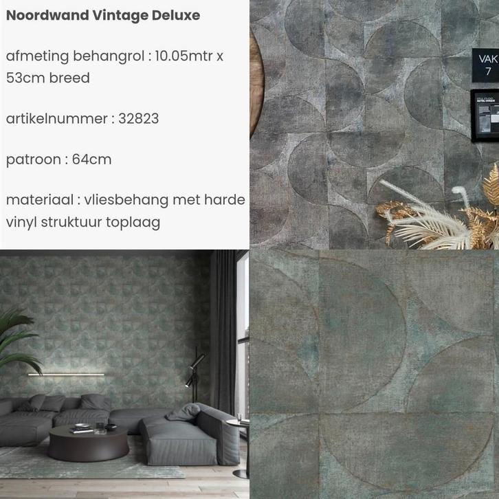 Behang: Noordwand vintage deluxe 32823, Huis en Inrichting, Stoffering | Behang, Ophalen of Verzenden