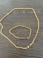 Prachtige nieuwe set18 karaat gouden rope ketting + armband, Sieraden, Tassen en Uiterlijk, Kettingen, Ophalen of Verzenden, Zo goed als nieuw