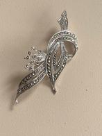 Art deco Zilveren  Broche met marcasiet, Ophalen, 4 tot 7 cm, Gebruikt, Zilver