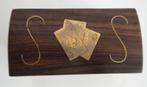 Kaartenhouder coromandel hout, Een of twee spelers, Verzenden, Zo goed als nieuw