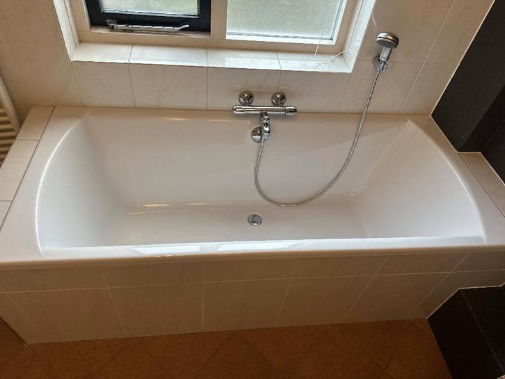 Ligbad 180 x 80 + Grohe badkraan & handouche bad, Doe-het-zelf en Verbouw, Sanitair, Gebruikt, Bad, Chroom, Ophalen