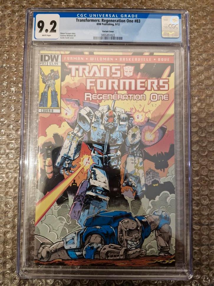 Transformers regeneration one stripboek 2012 #83 CGC 9.2, Boeken, Strips | Comics, Eén comic, Amerika, Verzenden