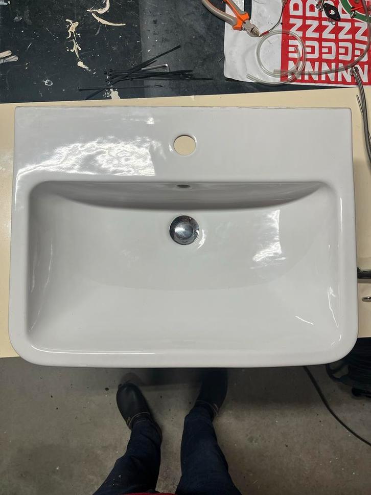 Villeroy & Boch Wastafel + Grohe Kraan (Nieuwstaat), Doe-het-zelf en Verbouw, Sanitair, Nieuw, Wastafel, Chroom, Ophalen