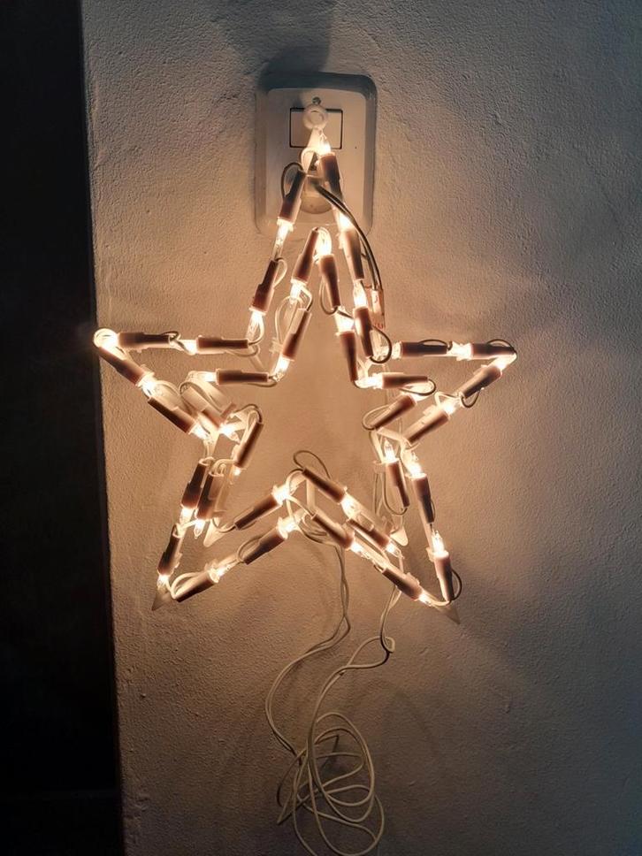 Retro vintage KERSTVERLICHTING - STER -, Diversen, Kerst, Zo goed als nieuw, Ophalen of Verzenden