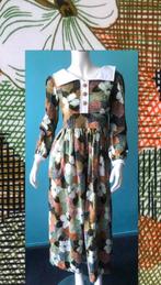 Vintage originele jaren 70 lange jurk maat XXS, Gedragen, Maat 34 (XS) of kleiner, Vintage, Onder de knie