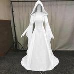 Lange witte middeleeuwse jurk (renaissance victoriaanse), Kleding | Dames, Carnavalskleding en Feestkleding, Verzenden, Nieuw
