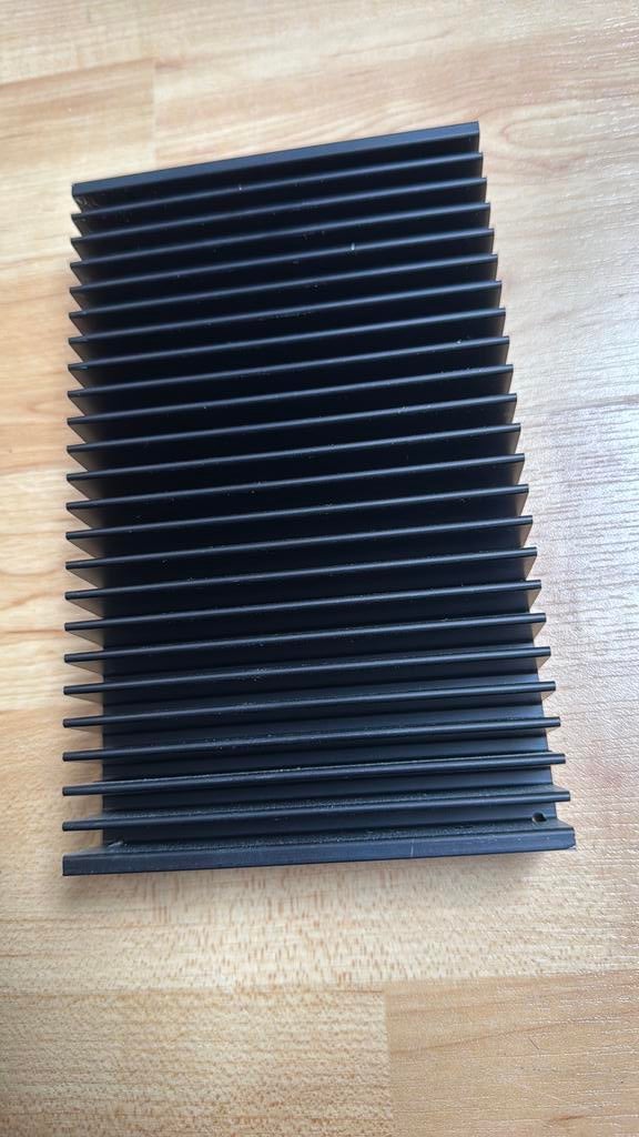 Heatsink/koelblok aluminium black anodised, Ophalen, Zo goed als nieuw