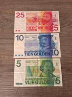 Setje biljetten 5, 10 en 25 gulden Erflaters 1968 - 1973, Ophalen of Verzenden, 25 gulden