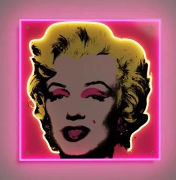 Marilyn Monroe acryl neon pop art popart schilderij   beschikbaar voor biedingen