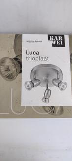 Luca trioplaat spots, Huis en Inrichting, Lampen | Spots, Plafondspot of Wandspot, Gebruikt, Ophalen of Verzenden, Metaal of Aluminium