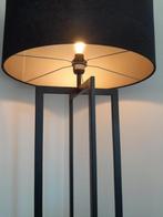2 zwart velourse lampenkap met taupe binnenkant, Rond, Ophalen of Verzenden, Zo goed als nieuw, 50 cm of meer
