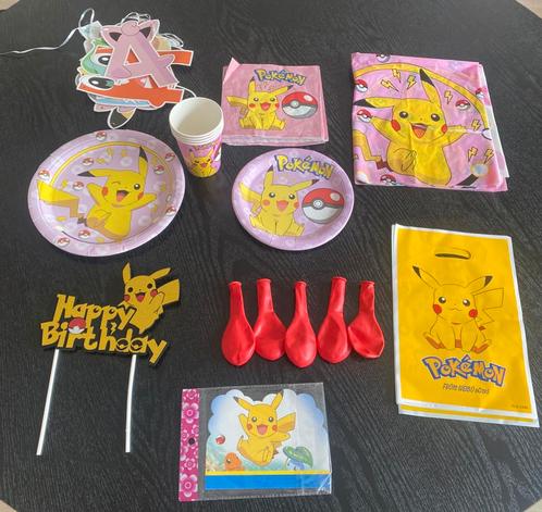 Pokemon/Pikachu versiering kinderfeestje, Hobby en Vrije tijd, Feestartikelen, Zo goed als nieuw, Versiering, Verjaardag, Ophalen of Verzenden