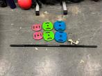Reebok Halter stang met gewichten escape, Gebruikt, Halterset, Halter stang, Reebok escape