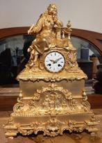 Antieke bronzen Franse pendule, Ophalen of Verzenden