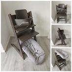 NIEUWSTAAT! Stokke Tripp Trapp hazy grey+babyset, newbornset, Ophalen of Verzenden, Zo goed als nieuw, Stokke Tripp Trapp, Stoelverkleiner