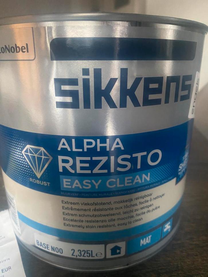SIKKENS REZISTO MUURVERF, Doe-het-zelf en Verbouw, Verf, Beits en Lak, Nieuw, Verf, Minder dan 5 liter, Groen, Ophalen of Verzenden