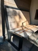 Stoere Buitenbanken - Staal & Steigerhout, Tuin en Terras, Tuinbanken, Ophalen, Gebruikt, Hout
