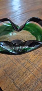 Murano glazen schaal, groen/zwart, Ophalen of Verzenden