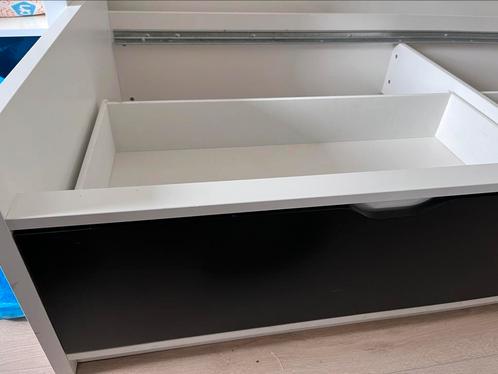 Eenpersoonsbed ikea flaxa, Huis en Inrichting, Slaapkamer | Bedden, Gebruikt, Eenpersoons, 90 cm, 200 cm, Hout, Wit, Ophalen