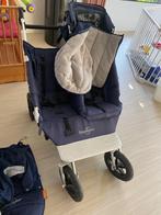 Easy Walker dubbele kinderwagen. inclusief reiswieg., Kinderen en Baby's, Kinderwagens en Combinaties, Gebruikt, Verstelbare duwstang