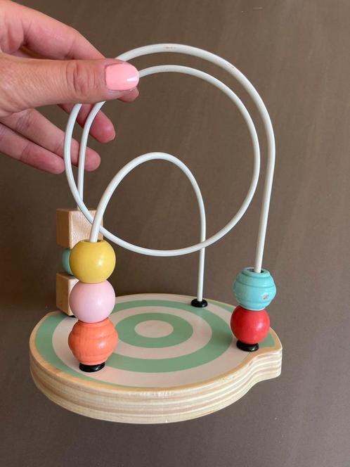 Houten kralenframe /kralenspiraal, Kinderen en Baby's, Speelgoed | Houten speelgoed, Zo goed als nieuw, Overige typen, Ophalen of Verzenden