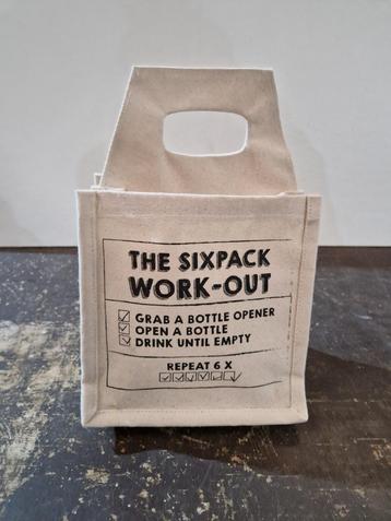 Canvas cadeau tasje The sixpack workout nog nieuw   beschikbaar voor biedingen