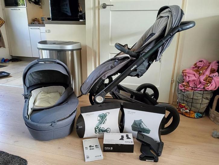 3 in 1 kinderwagen, Mutsy Icon, Kinderen en Baby's, Kinderwagens en Combinaties, Zo goed als nieuw, Combiwagen, Mutsy, Met reiswieg