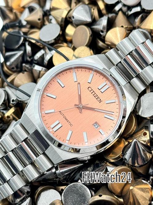 Citizen Tsuyosa Salmon NJ0159-86Z., Sieraden, Tassen en Uiterlijk, Horloges | Heren, Zo goed als nieuw, Polshorloge, Citizen, Staal