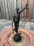 Bronzen vrouwe justitia, Antiek en Kunst, Ophalen, Brons