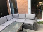 Lounge tuinset donker grijs, Ophalen, 5 zitplaatsen, Kunststof, Gebruikt