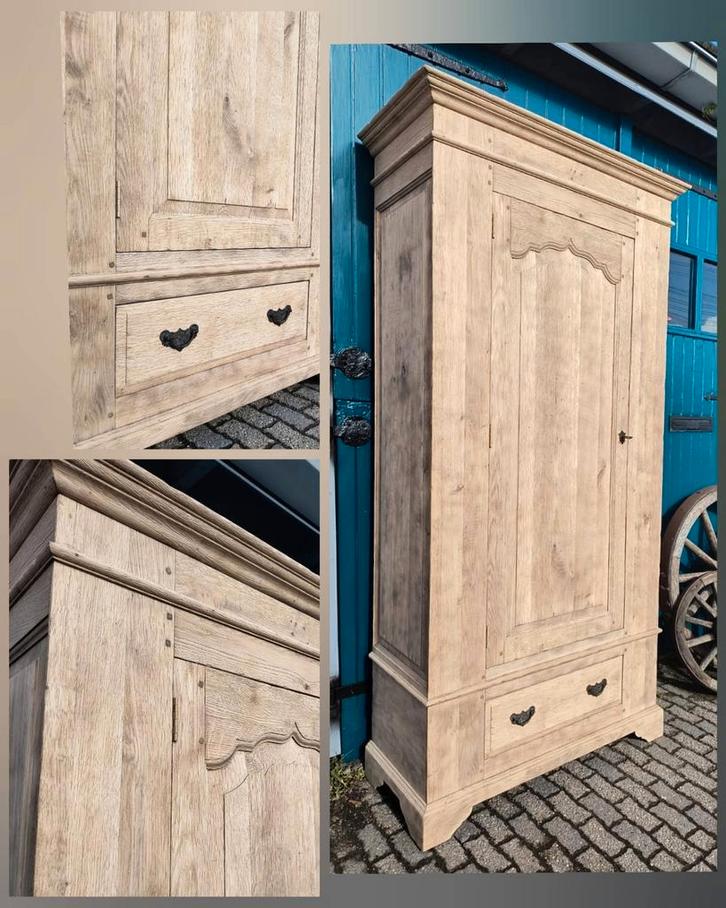 Jachtkast Frans eiken gezandstraald, Huis en Inrichting, Kasten | Buffetkasten, Nieuw, 150 tot 200 cm, 50 tot 100 cm, 25 tot 50 cm