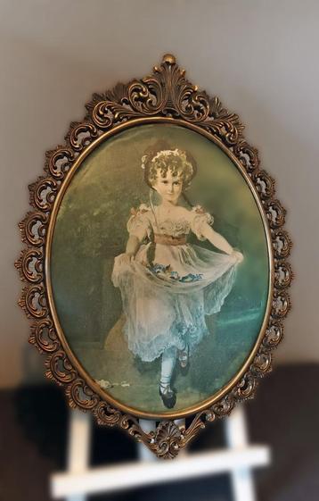 Portret "der Junge Samuel" van zijde in bronzen barok lijst beschikbaar voor biedingen