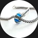 Trollbeads murano Blauwe Symmetrie / retired, Glas of Kristal, Nieuw, Ophalen of Verzenden, Trollbeads