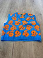 Benetton blauw oranje gebreid top appels xl 10-11 150, United Colors of Benetton, Meisje, Trui of Vest, Ophalen of Verzenden