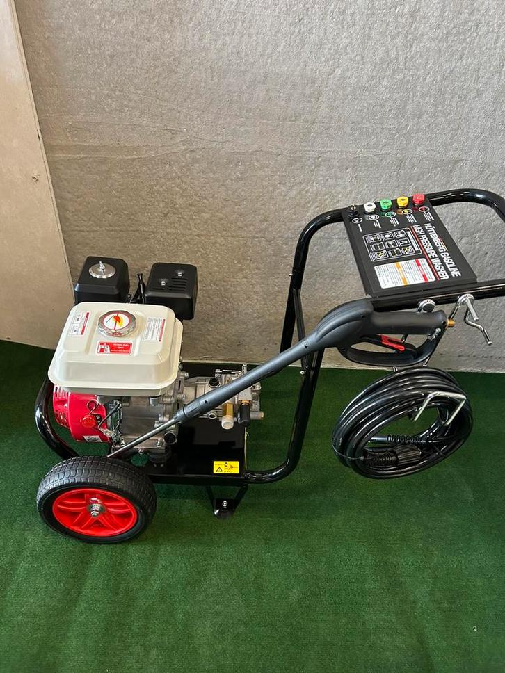 Nieuwe Huttenberg +200 bar benzine hogedrukreiniger, Tuin en Terras, Hogedrukreinigers, Nieuw, Benzine, Ophalen