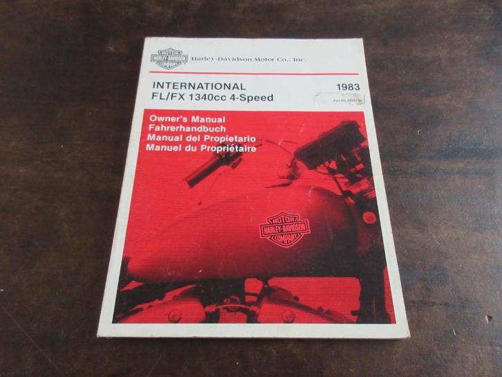 Harley-Davidson FL FX 1340cc 4-speed 1983 handleiding manual, Motoren, Handleidingen en Instructieboekjes, Harley-Davidson of Buell