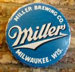 Handgeschilderd pub bord / Miller Beer / bier / metaal, Nieuw, Overige merken, Reclamebord, Plaat of Schild, Verzenden