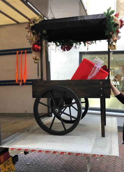 Zwarte handkar met luifel, Huis en Inrichting, Overige Huis en Inrichting, Zo goed als nieuw, Ophalen